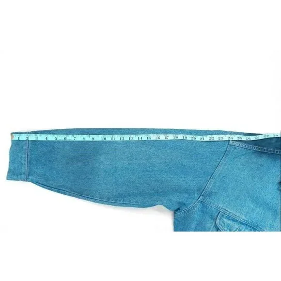 Pepsi Denim Trucker Jean Jacket Vintage Custom Tie Dye Men's L Logo Buttons 90s - Picture 9 of 11